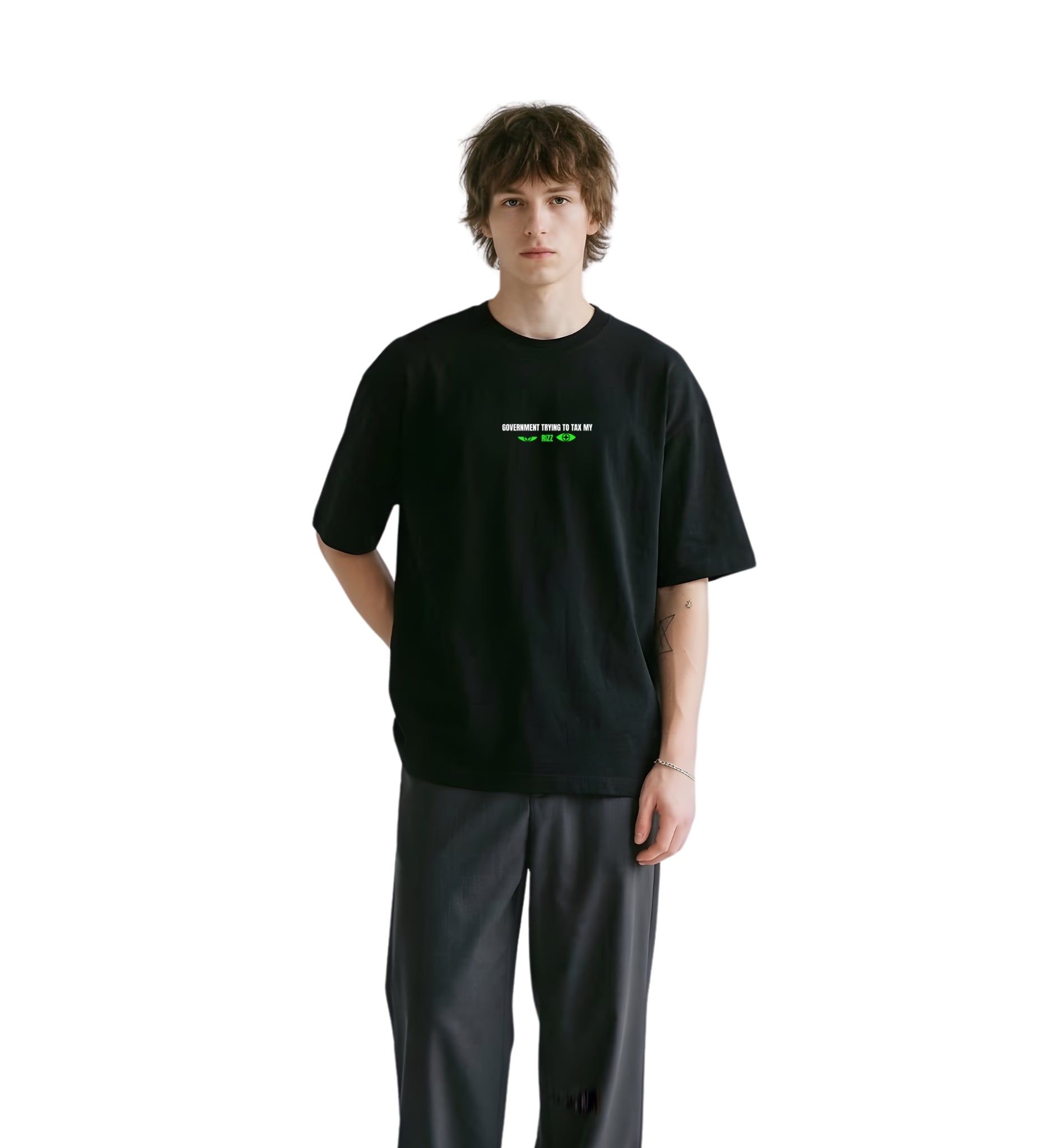 “RIZZ” Statement Oversized T-Shirt – 240 GSM