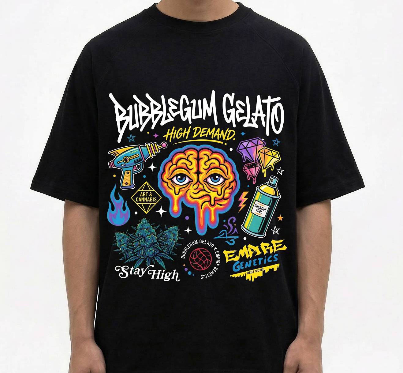 Bubblegum Gelato Oversized Standard T-Shirt | 180 GSM