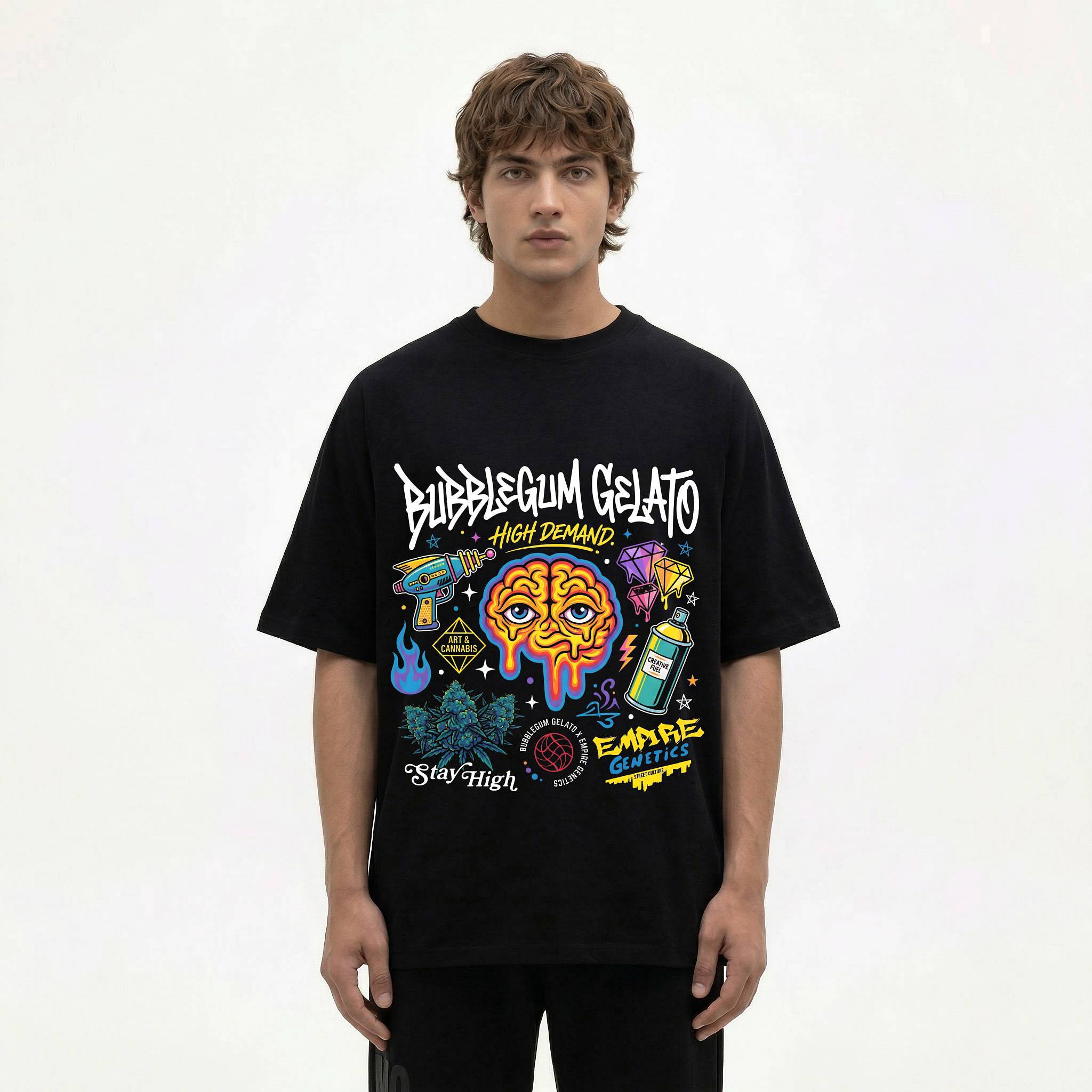 Bubblegum Gelato Oversized Standard T-Shirt | 180 GSM