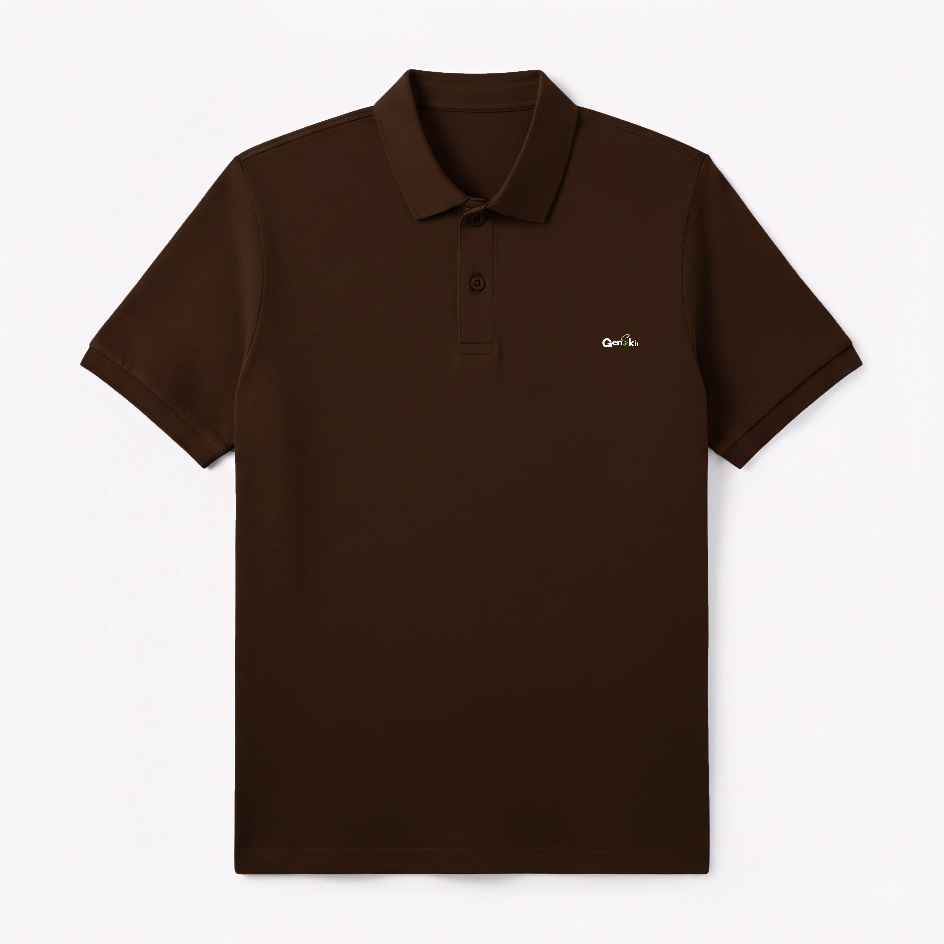 Coffee Brown Cotton Polo T-Shirt