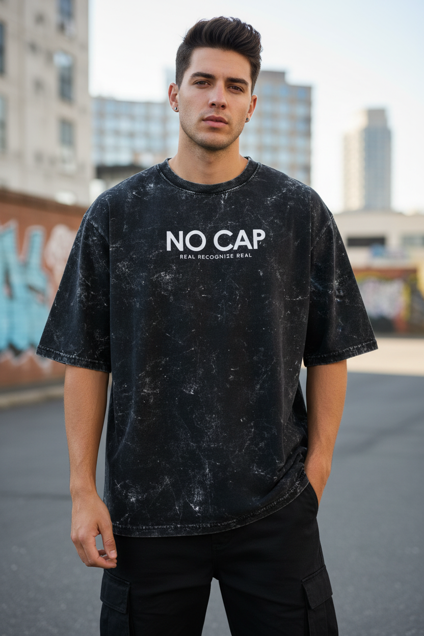 Unisex Acid Washed Oversized Tee