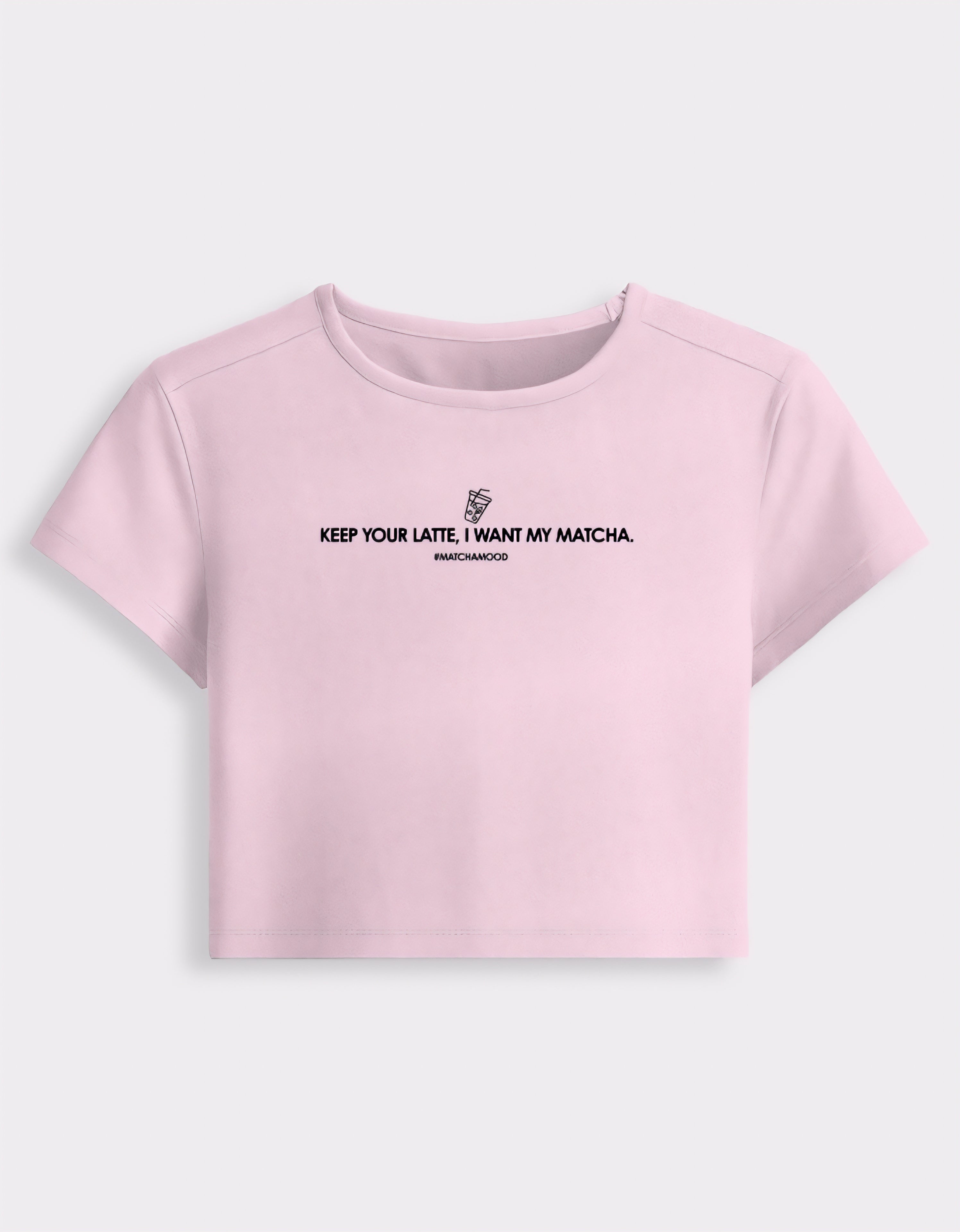 Matcha Lovers - Cropped Baby Tee