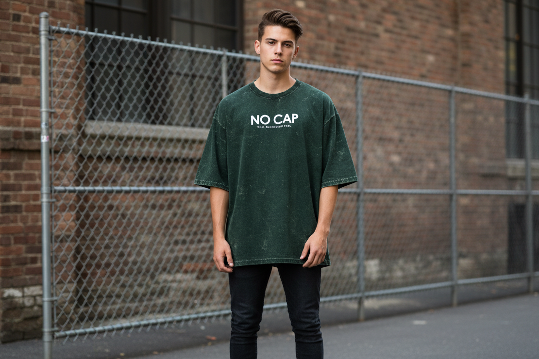 Unisex Acid Washed Oversized Tee