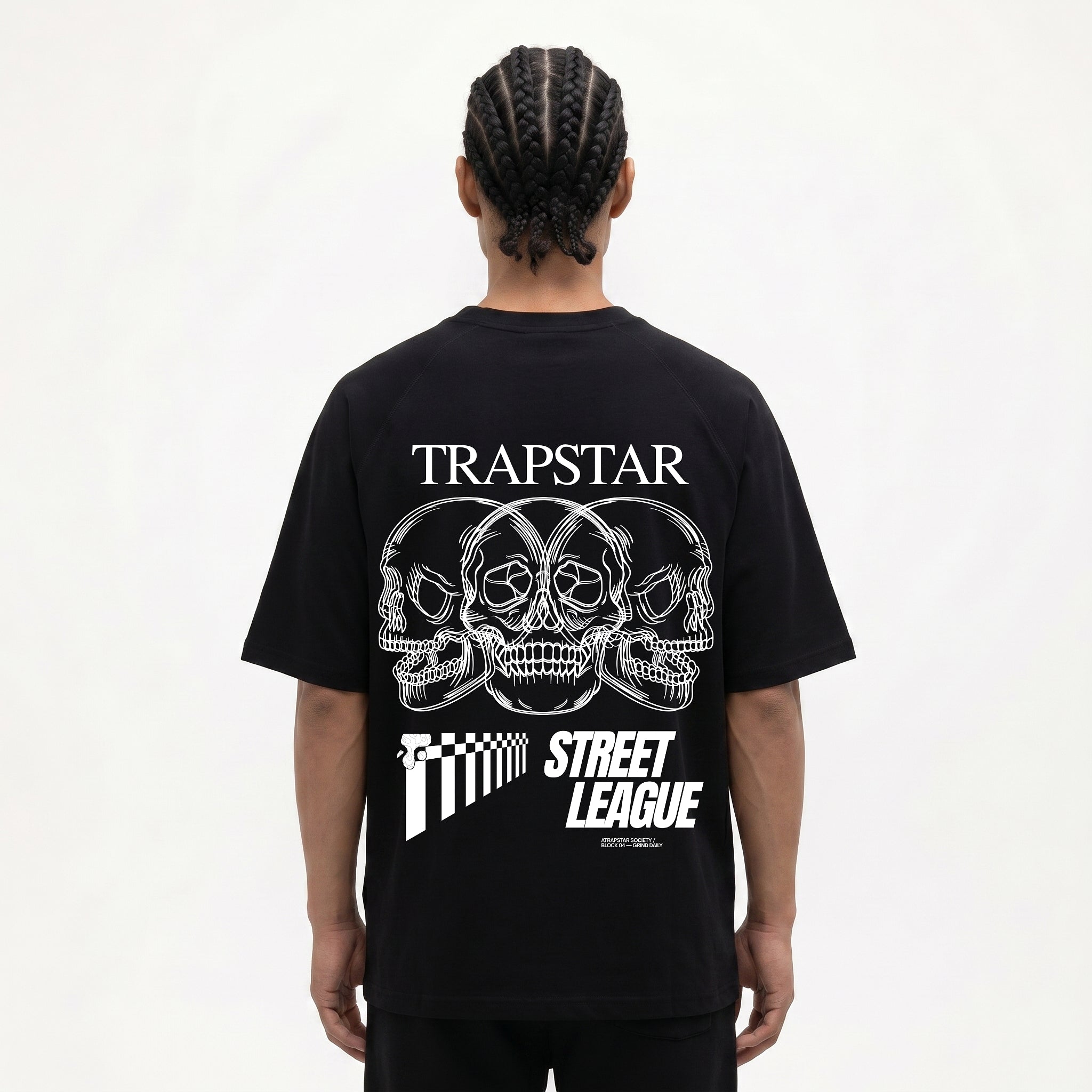Trapstar Street League Skull Graphic Oversized T-Shirt 100% Cotton (180 GSM)