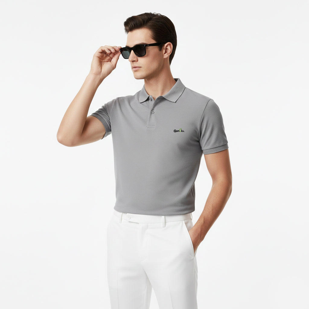 Genskii Cotton Polo T-Shirt