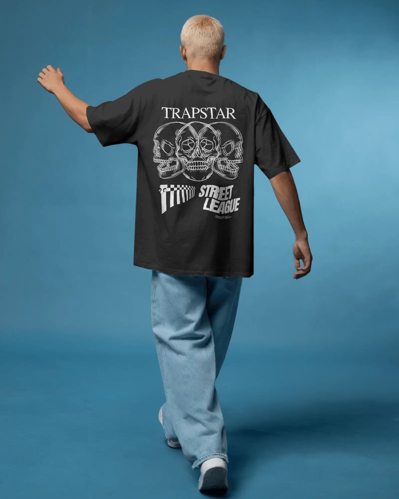 Trapstar Street League Skull Graphic Oversized T-Shirt 100% Cotton (180 GSM)