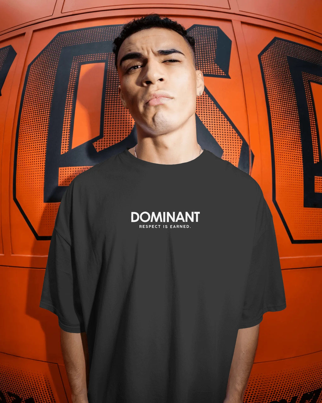 DOMINANT - Respect is Earned (Unisex Terry Oversized Tee)